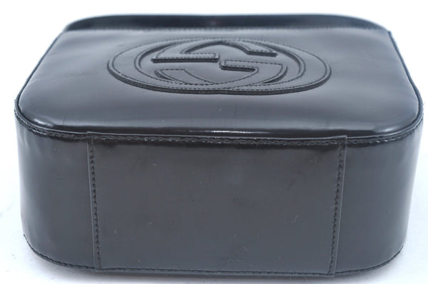 Authentic GUCCI Vintage Hand Bag Leather Purse 0070249 Black Junk L0042