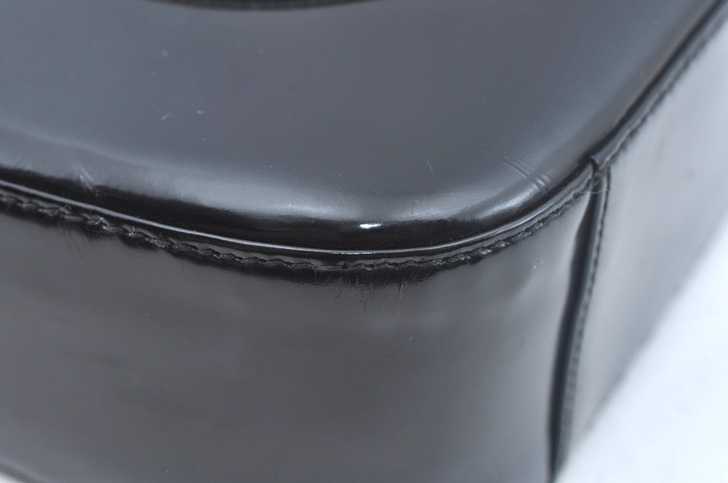 Authentic GUCCI Vintage Hand Bag Leather Purse 0070249 Black Junk L0042