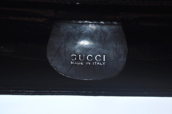 Authentic GUCCI Vintage Hand Bag Leather Purse 0070249 Black Junk L0042