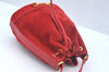 Authentic GUCCI Shoulder Cross Body Bag Suede Leather Red Junk L0046