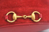 Authentic GUCCI Shoulder Cross Body Bag Suede Leather Red Junk L0046