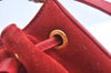 Authentic GUCCI Shoulder Cross Body Bag Suede Leather Red Junk L0046