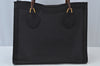 Authentic GUCCI Bamboo Vintage Hand Bag Leather Black Junk L0047