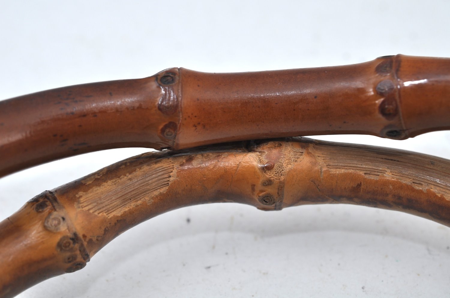 Authentic GUCCI Bamboo Vintage Hand Bag Leather Black Junk L0047