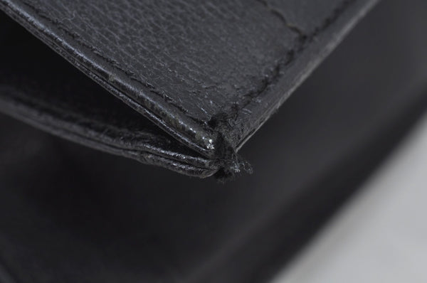 Authentic GUCCI Bamboo Vintage Hand Bag Leather Black Junk L0047