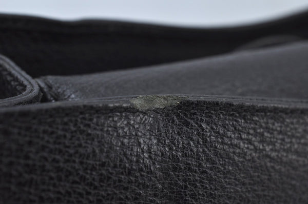 Authentic GUCCI Bamboo Vintage Hand Bag Leather Black Junk L0047