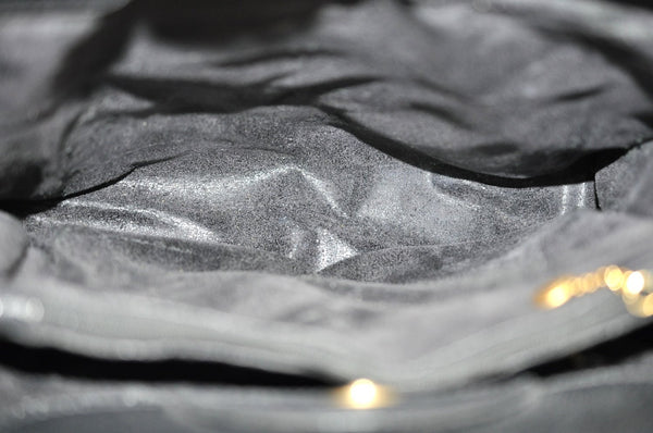 Authentic GUCCI Bamboo Vintage Hand Bag Leather Black Junk L0047