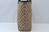 Authentic GUCCI Shoulder Bag GG Canvas Leather 0021098 Brown L0048