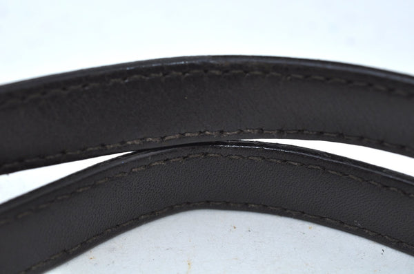 Authentic GUCCI Shoulder Bag GG Canvas Leather 0021098 Brown L0048