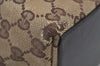 Authentic GUCCI Shoulder Bag GG Canvas Leather 0021098 Brown L0048
