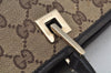 Authentic GUCCI Shoulder Bag GG Canvas Leather 0021098 Brown L0048