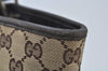 Authentic GUCCI Shoulder Bag GG Canvas Leather 0021098 Brown L0048