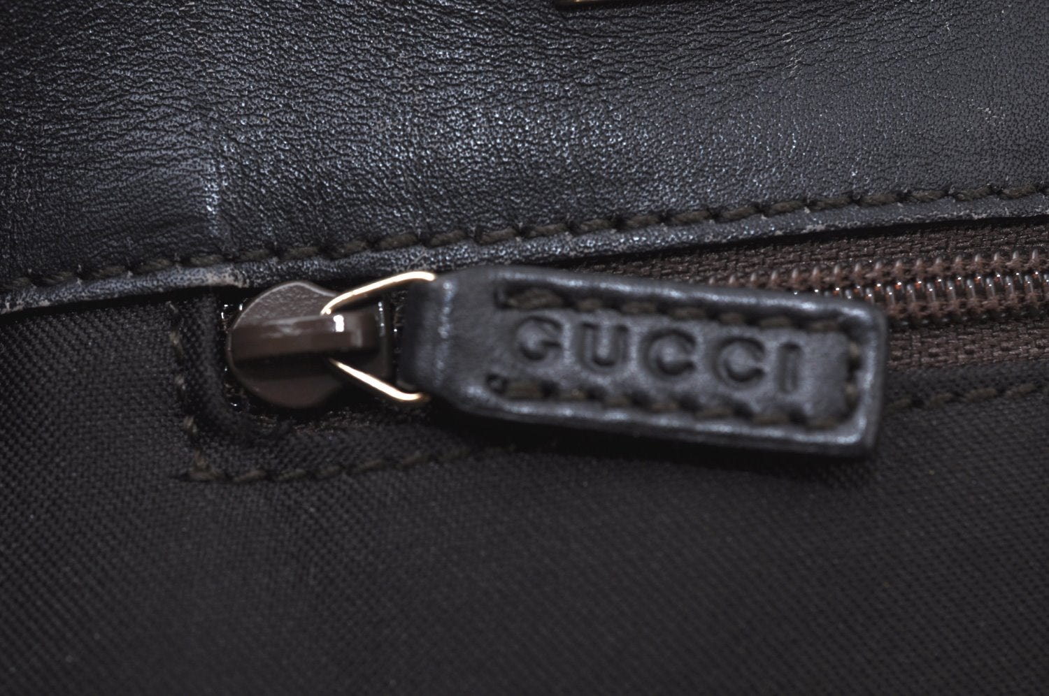 Authentic GUCCI Shoulder Bag GG Canvas Leather 0021098 Brown L0048