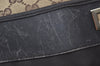 Authentic GUCCI Shoulder Bag GG Canvas Leather 0021098 Brown L0048