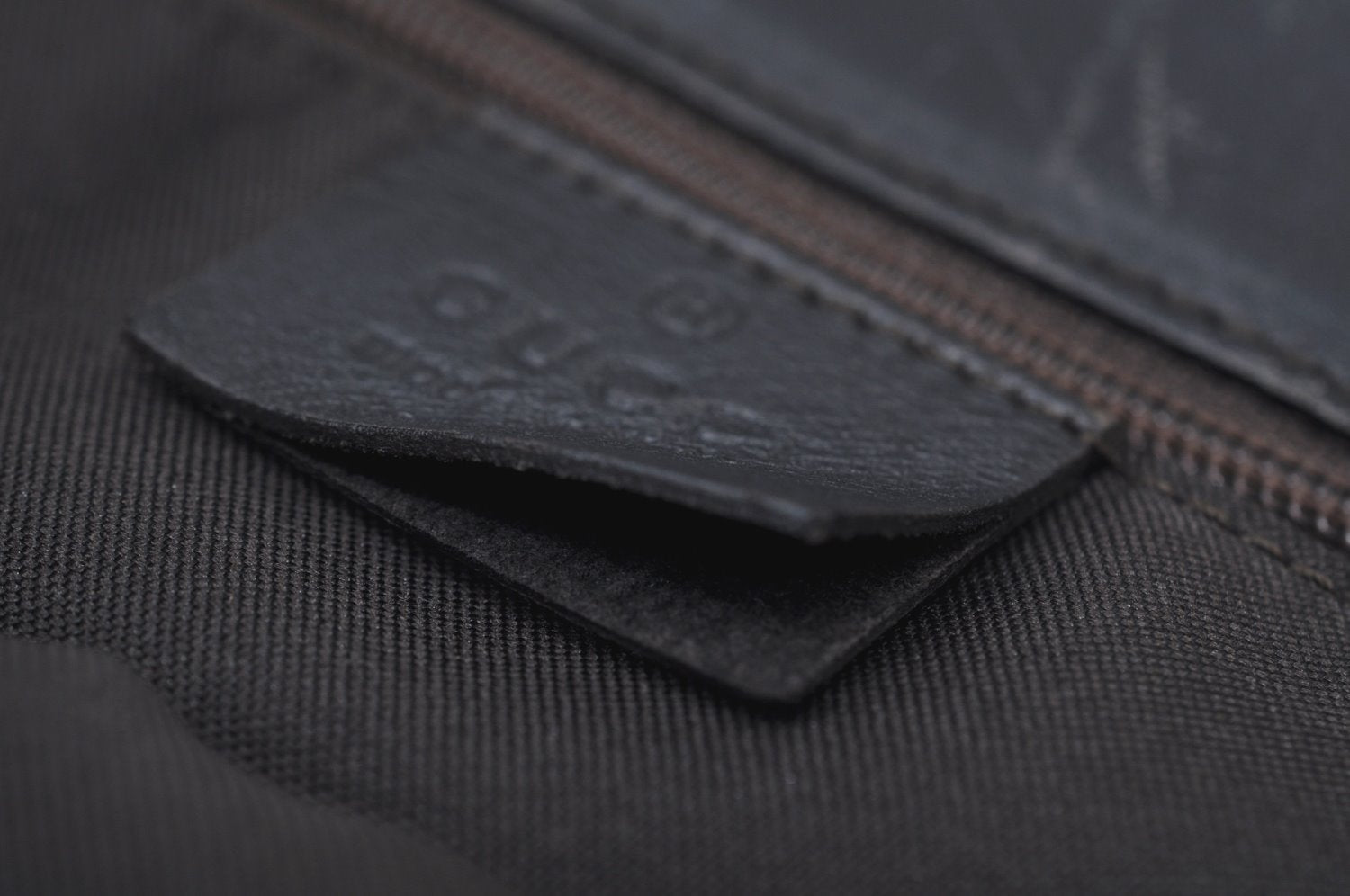 Authentic GUCCI Shoulder Bag GG Canvas Leather 0021098 Brown L0048