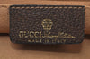 Authentic GUCCI Web Sherry Line Hand Tote Bag GG PVC Leather Brown L0049