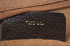 Authentic GUCCI Web Sherry Line Hand Tote Bag GG PVC Leather Brown L0049
