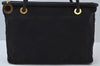 Authentic CELINE Shoulder Tote Bag Nylon Leather Black L0050