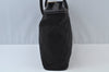 Authentic CELINE Shoulder Tote Bag Nylon Leather Black L0050