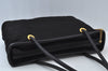 Authentic CELINE Shoulder Tote Bag Nylon Leather Black L0050