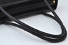 Authentic CELINE Shoulder Tote Bag Nylon Leather Black L0050
