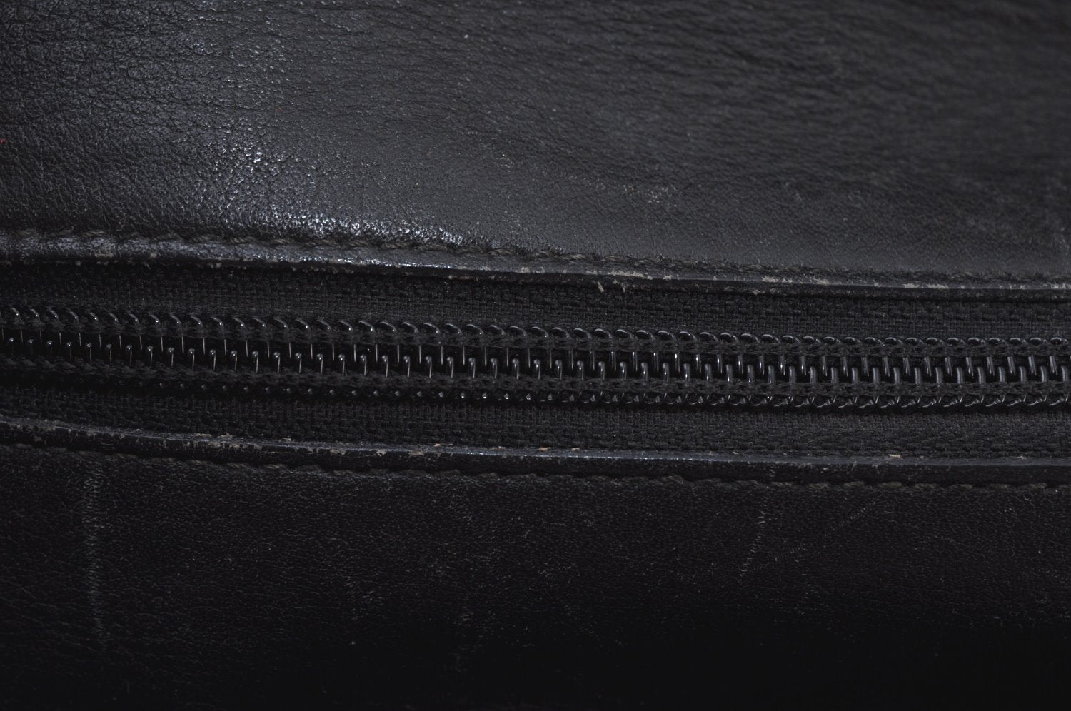 Authentic CELINE Shoulder Tote Bag Nylon Leather Black L0050