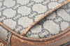 Authentic GUCCI GG Plus Shoulder Cross Body Bag PVC Leather Brown L0052