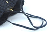 Authentic Salvatore Ferragamo Vara Shoulder Bag Purse Nylon Black SF L0053