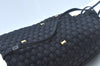 Authentic Salvatore Ferragamo Vara Shoulder Bag Purse Nylon Black SF L0053