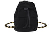 Authentic Salvatore Ferragamo Vara Back Pack Purse Canvas Leather Black L0054