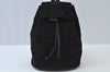 Authentic Salvatore Ferragamo Vara Back Pack Purse Canvas Leather Black L0054
