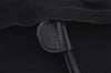 Authentic Salvatore Ferragamo Vara Back Pack Purse Canvas Leather Black L0054