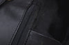 Authentic Salvatore Ferragamo Vara Back Pack Purse Canvas Leather Black L0054