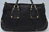 Authentic PRADA Nylon Leather 2way Hand Bag Black L0058