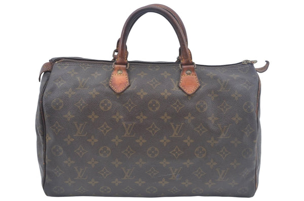 Authentic Louis Vuitton Monogram Speedy 35 Hand Boston Bag Old Model LV L0066