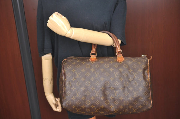 Authentic Louis Vuitton Monogram Speedy 35 Hand Boston Bag Old Model LV L0066