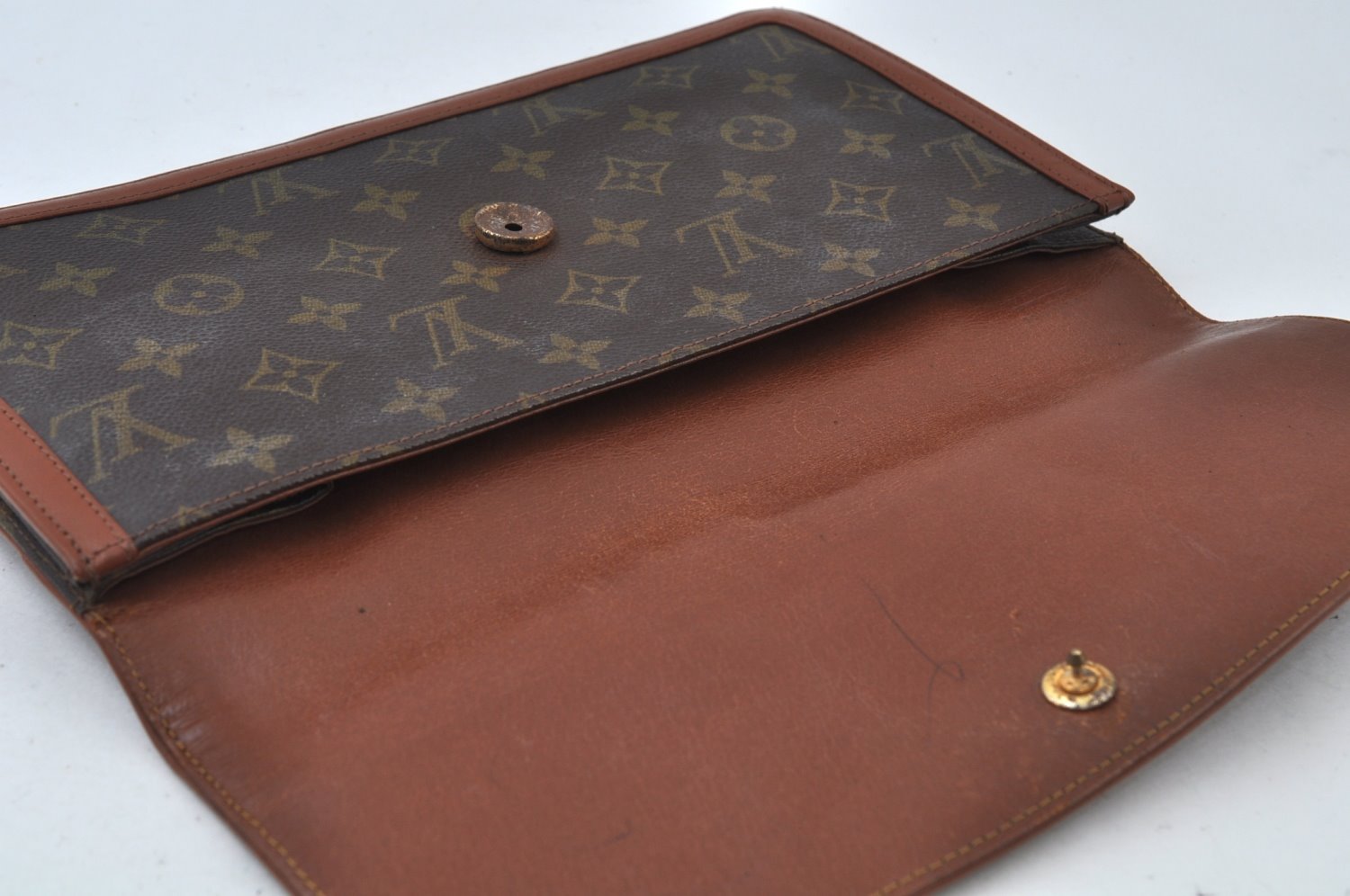 Louis Vuitton Monogram Pochette Dame GM Clutch Hand Bag Old Model LV Junk L0067