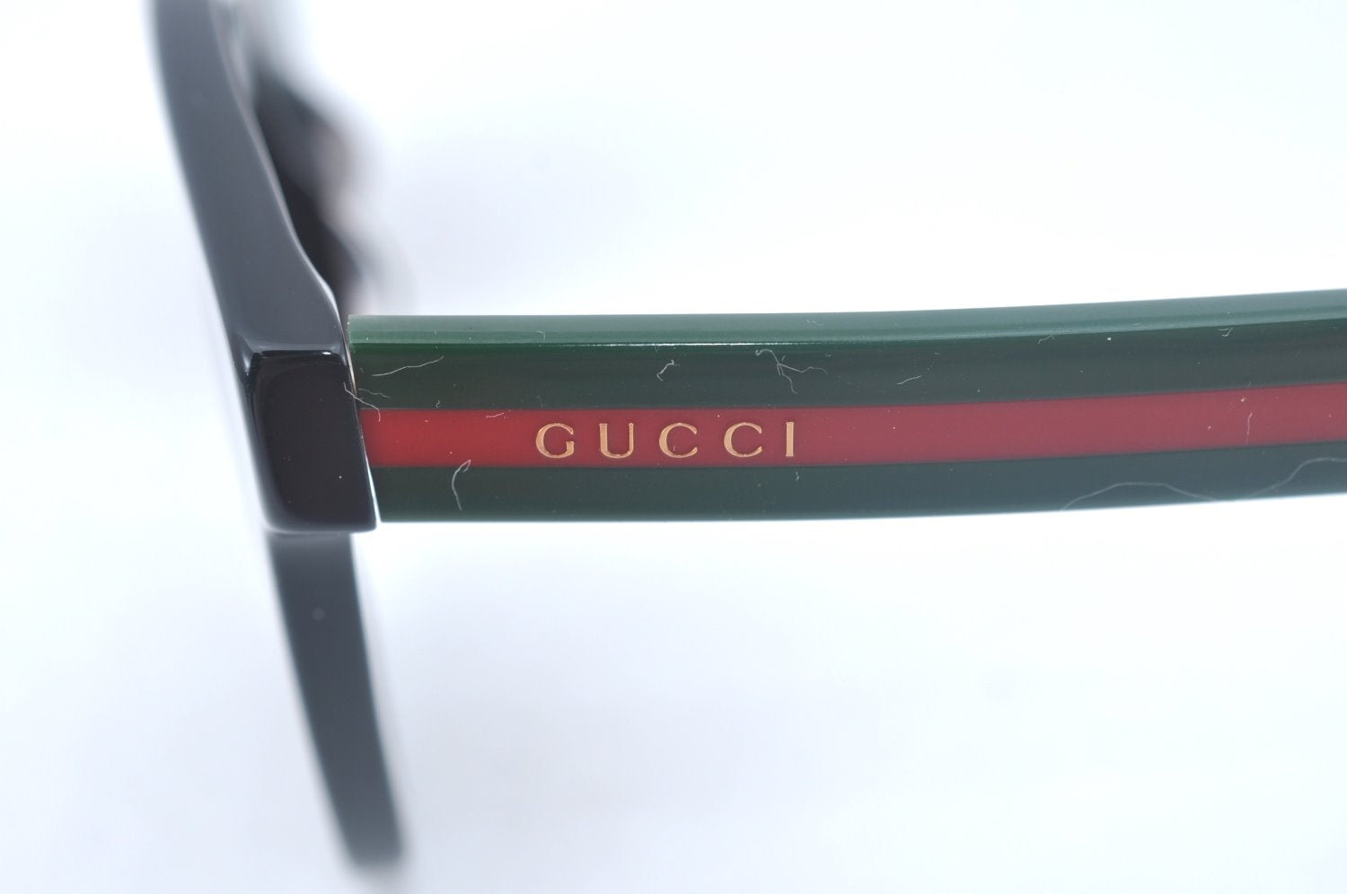 Authentic GUCCI Web Sherry Line Sunglasses GG 0848SK Plastic Black L0070