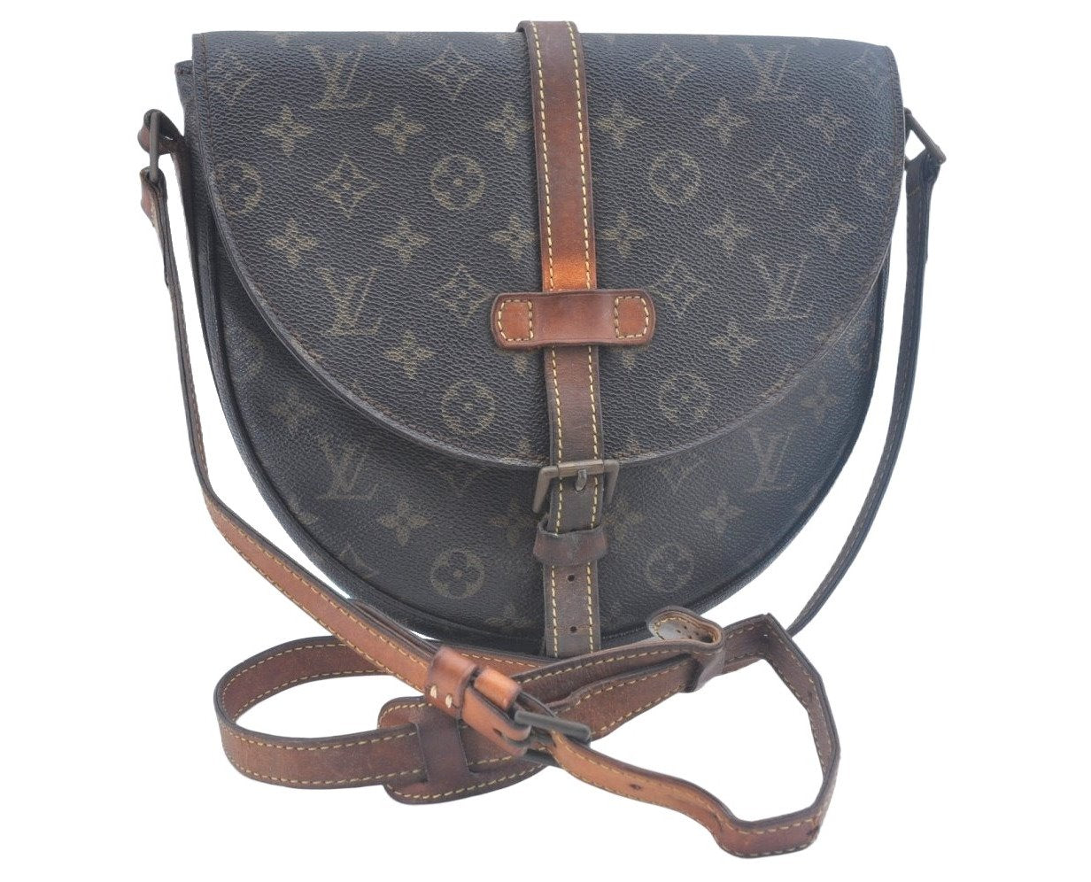 Authentic Louis Vuitton Monogram Chantilly GM Shoulder Cross Bag M51232 LV L0073