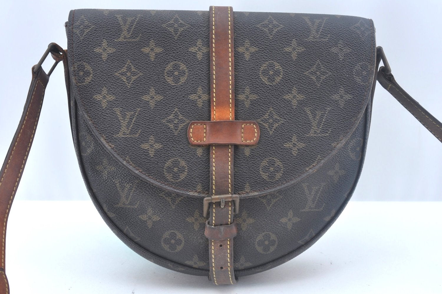 Authentic Louis Vuitton Monogram Chantilly GM Shoulder Cross Bag M51232 LV L0073