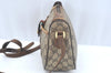 Authentic GUCCI Web Sherry Line Shoulder Cross Bag GG PVC Leather Brown L0074