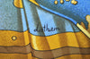 Authentic HERMES Carre 90 Scarf "Soleil de Soie" Silk Blue L0075