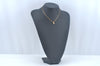 Authentic Christian Dior Gold Tone Chain Pendant Necklace Rhinestone CD L0078