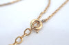 Authentic Christian Dior Gold Tone Chain Pendant Necklace Rhinestone CD L0078