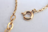 Authentic Christian Dior Gold Tone Chain Pendant Necklace Rhinestone CD L0078