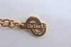 Authentic Christian Dior Gold Tone Chain Pendant Necklace Rhinestone CD L0078