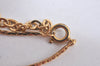 Authentic Christian Dior Gold Tone Chain Pendant Imitation Pearl Necklace  L0079