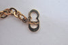 Authentic Christian Dior Gold Tone Chain Pendant Imitation Pearl Necklace  L0079