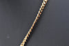 Authentic Christian Dior Gold Tone Chain Pendant Necklace Rhinestone CD L0080