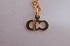 Authentic Christian Dior Gold Tone Chain Pendant Rhinestone Necklace CD L0081